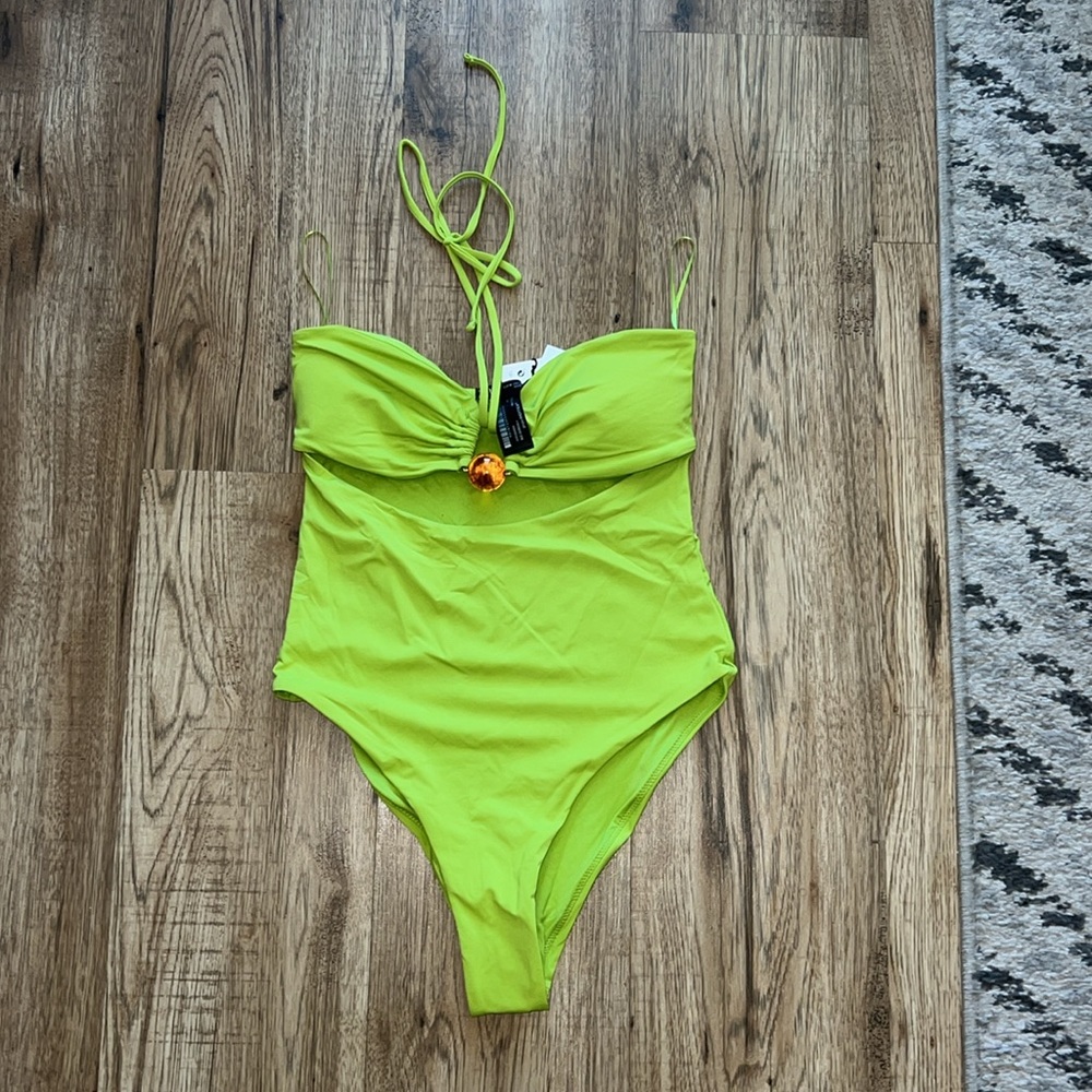 NEW! Zara Bead Bandeau Swimsuit - Picture 6 of 8